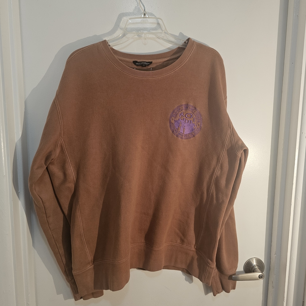 Kids of Immigrants Medium Brown Blood Sweat Tears Sweatshirt